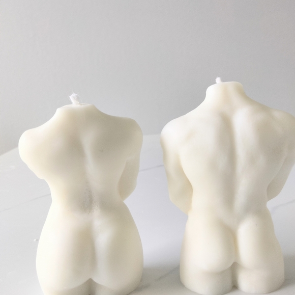 Soy Wax, Essential Oils Female & Male 2 Pcs Body Candels - Picture 2 of 3